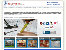 Tablet Screenshot of jhrenovations.com